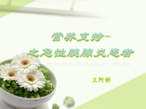胰腺炎患者营养支持