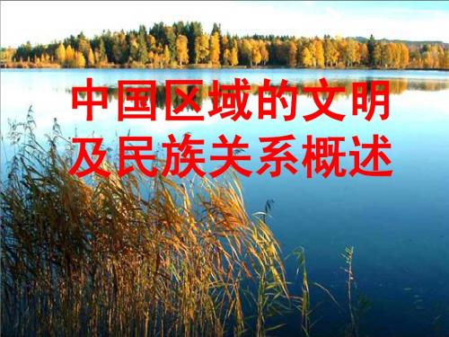 高三历史课件：中国区域的文明及民族关系