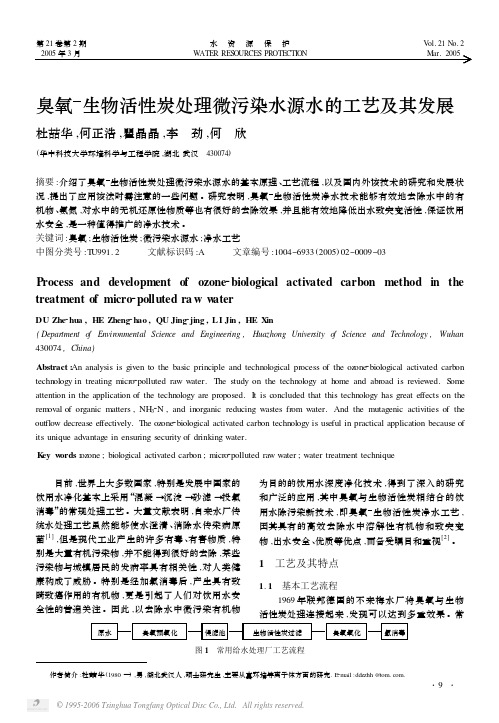 臭氧_生物活性炭处理微污染水源水的工艺及其发展