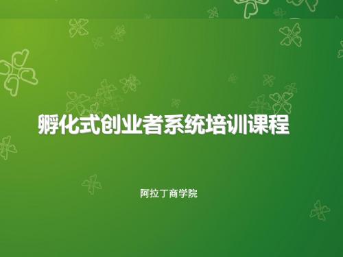 中国孵化式创业学堂.刘玲