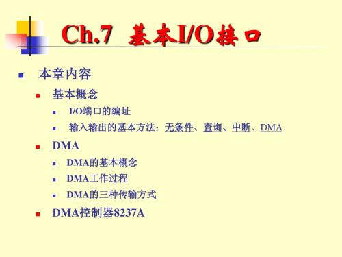 Ch7基本IO接口
