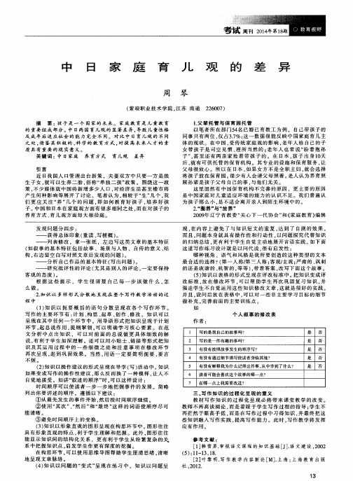 中日家庭育儿观的差异