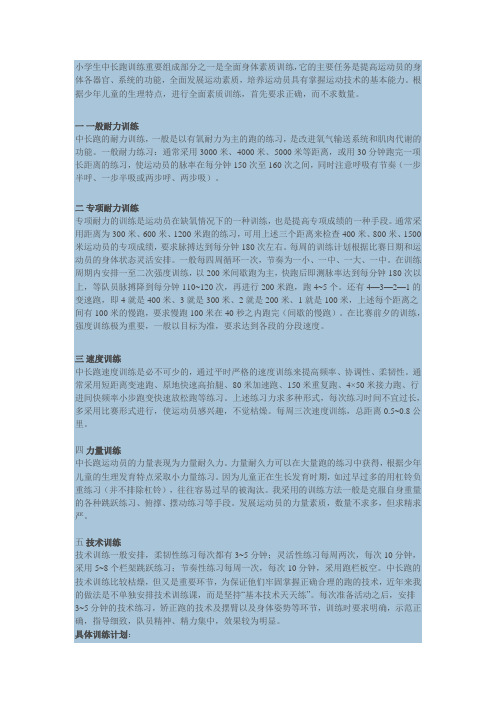长跑训练计划