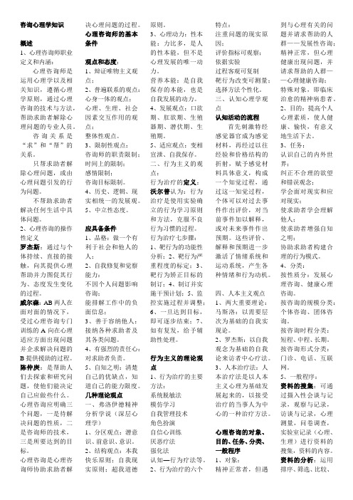 咨询心理学知识