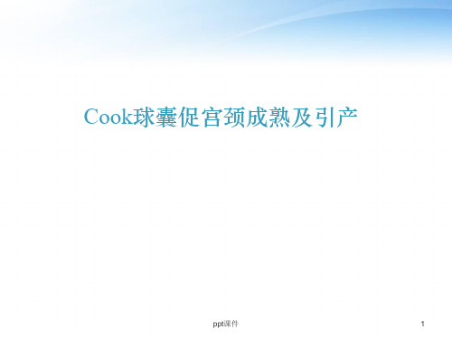 Cook球囊促宫颈成熟及引产  ppt课件