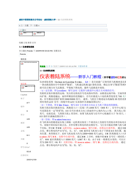 ILS 仪表着陆系统