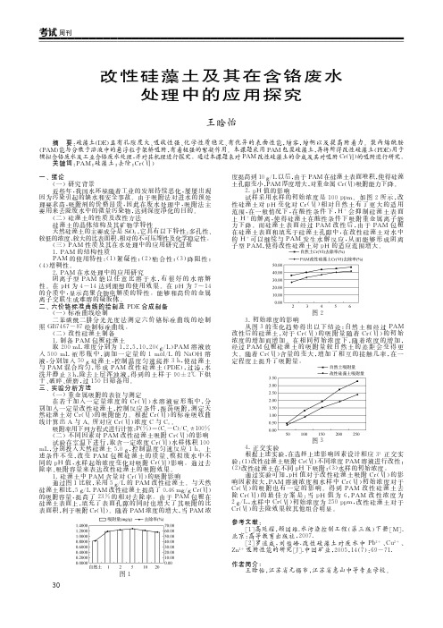 改性硅藻土及其在含铬废水处理中的应用探究