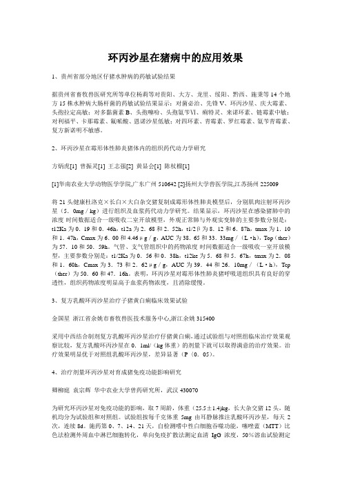 环丙沙星在猪病中的应用效果