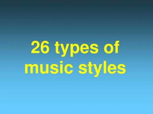 26 types of music