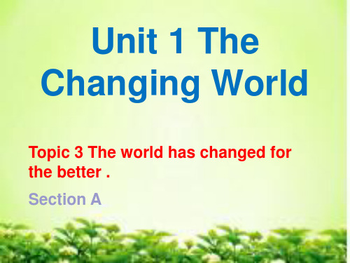 仁爱九年级上册Unit1Topic3 SectionA(共15张PPT)