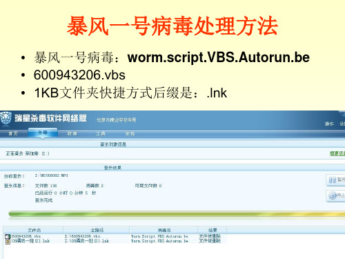 暴风一号病毒处理方法