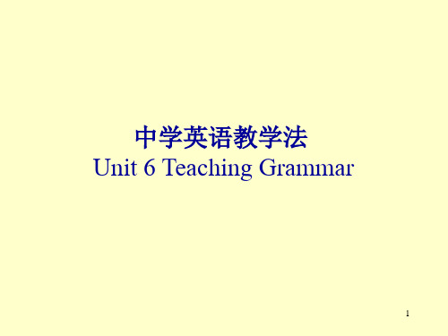 中学英语学法Unit 6 Teaching Grammar