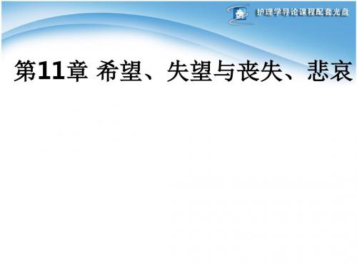 第11章 希望、失望与丧失、悲哀ppt课件