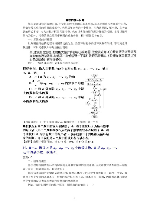解决算法的循环问题