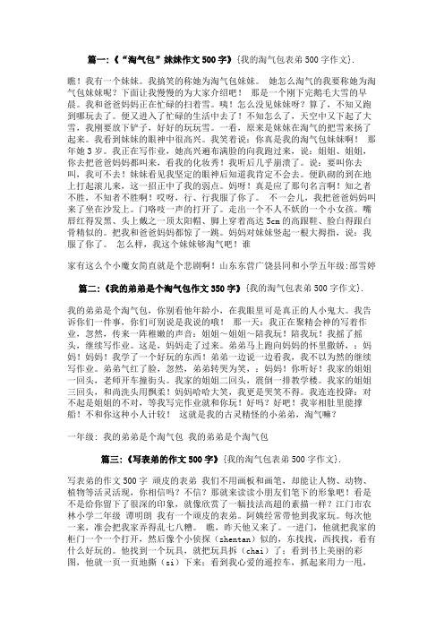 我的淘气包表弟500字作文