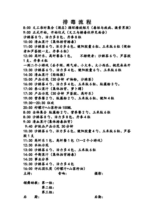 排毒流程