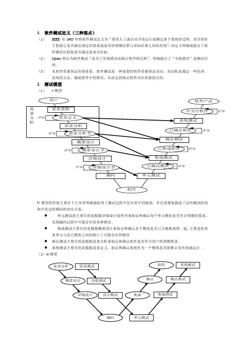 软件测试定义