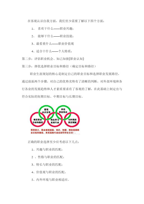 在客观认识自我方面