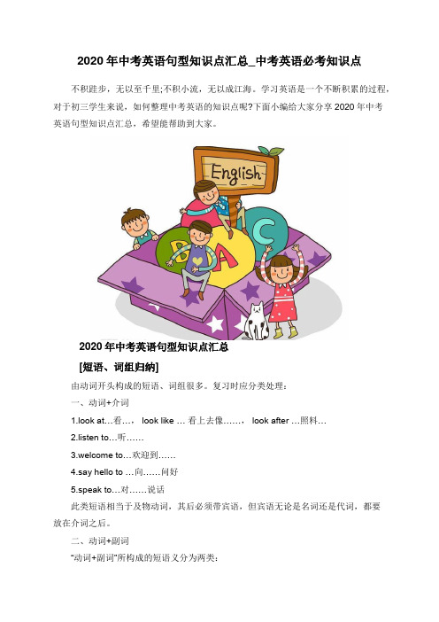 中考英语句型知识点汇总_中考英语必考知识点