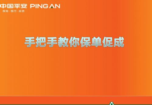手把手教你保单促成 27页