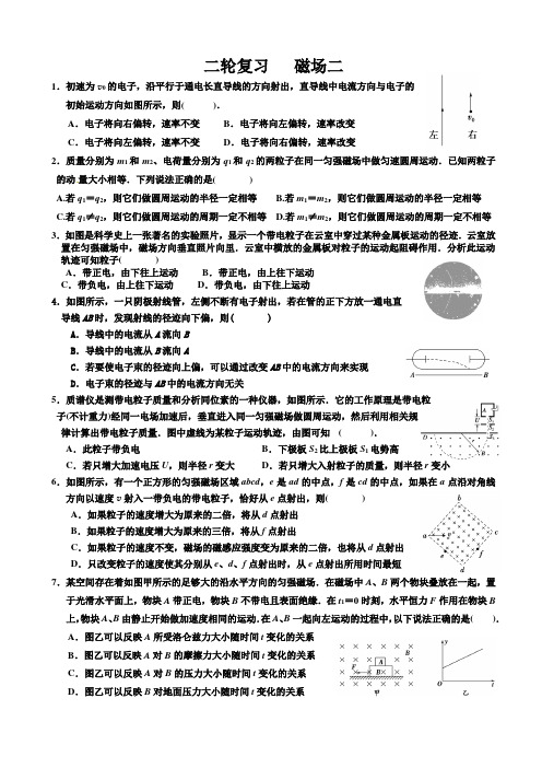 二轮复习   磁场二