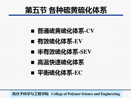 2-4 各种硫黄硫化体系