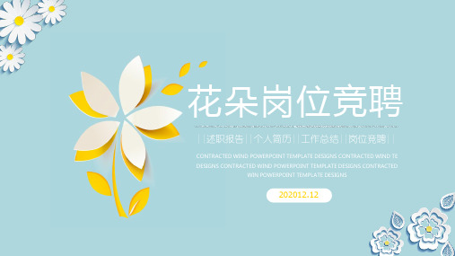 定制级别部门副经理竞聘PPT