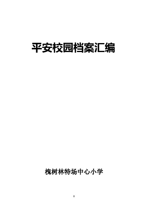 创建平安校园档案汇编