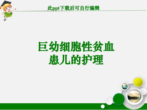巨幼细胞性贫血患儿的护理ppt课件