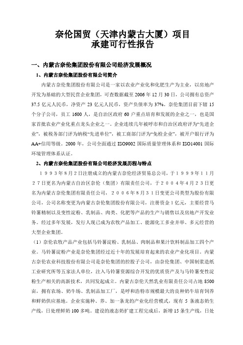 施工项目承建可行性报告