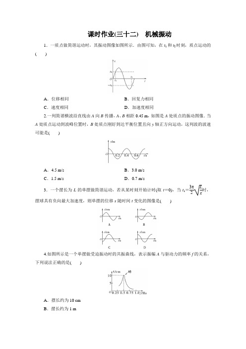 2014届高考物理总复习教科版课时作业32(Word版含解析)