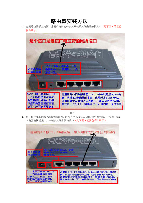 路由器安装方法
