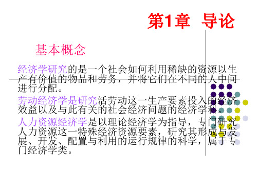 人力资源管理经济学章复习纲要ppt课件