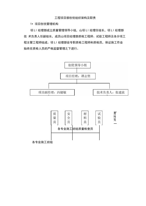 工程项目部创优组织架构及职责【精】