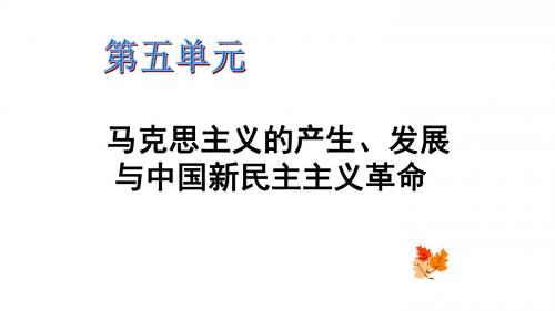 岳麓版高中历史必修一第五单元18课马克思主义的诞生教学课件共30张PPT (共30张PPT)