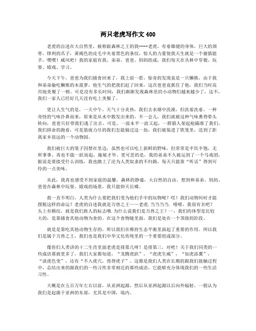 两只老虎写作文400