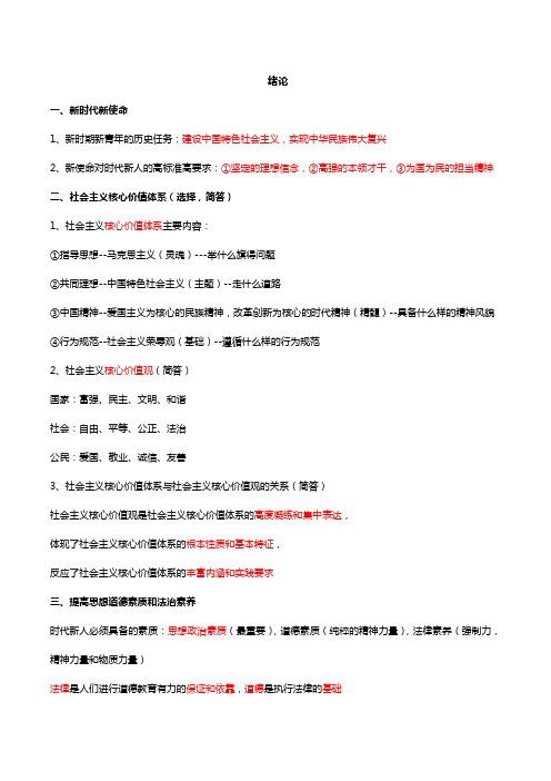 03706思修重点整理