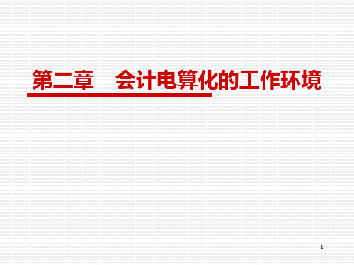 会计电算化的工作环境(PPT 58页)