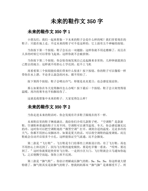 未来的鞋作文350字