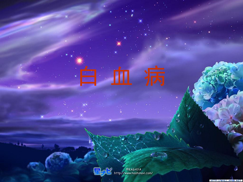 白血病的分类