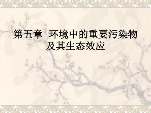 第五章  环境中的重要污染物及其生态效应ppt课件