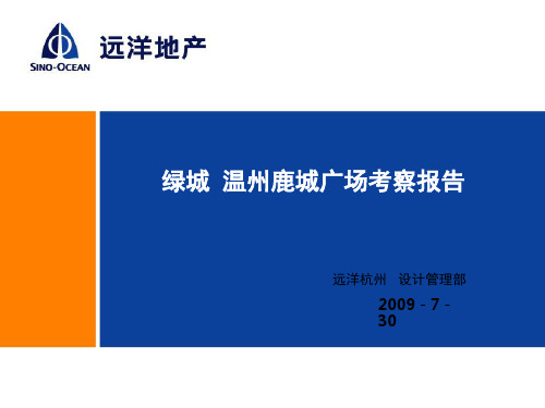 绿城 温州鹿城广场考察报告2222