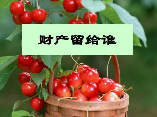 八年级政治财产留给谁2