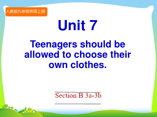 人教【最新】目标九年级全册英语课件：Unit 7 Section B 3a-3b.ppt