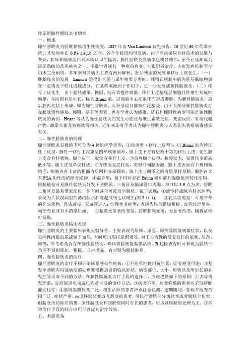 经尿道腺性膀胱炎电切术