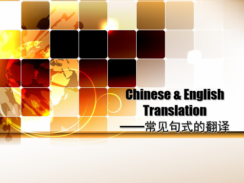 常见句式的翻译