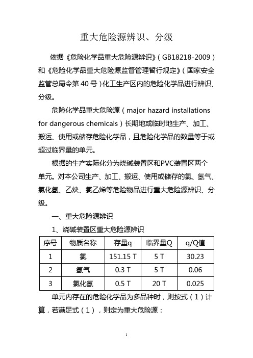 重大危险源辨识、分级