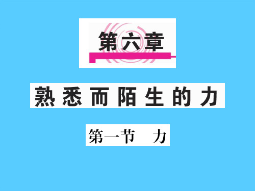 第六章 第一节 力—2020秋沪科版八年级物理上册课堂作业课件