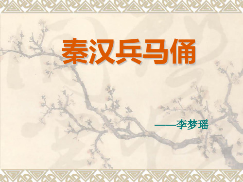 秦汉兵马俑 ppt