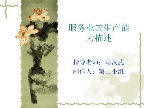 服务业的生产能力-PPT精品文档